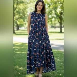 Naudic Jasmine Print Dress | Size M | 100% Viscose | NWT
